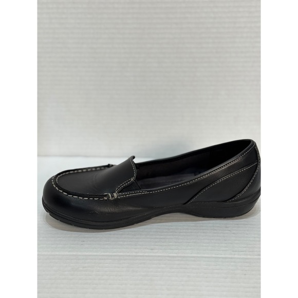 Comfort Plus by Predictions Womens Black Size 7.5W Loafers Flats Slip On Shoes